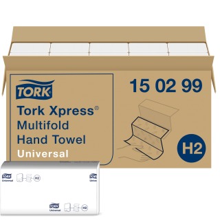 Tork Xpress Multifold Paper Hand Towels  2-Ply, White
