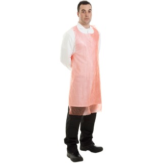 Red Polythene Aprons (200 Roll)