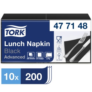 Tork Black Lunch Napkin