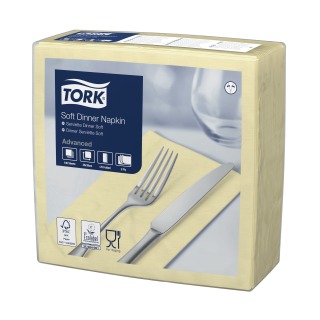 Tork Champagne Soft Dinner Napkin 8fold (12x100)