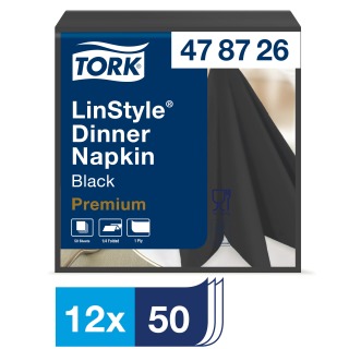Tork LinStyle® Black Dinner Napkin