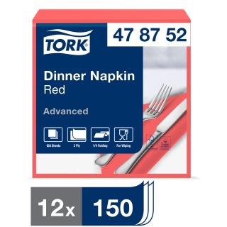 Tork Red Dinner Napkin