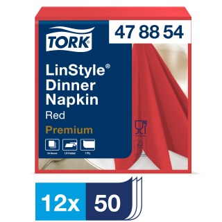 Tork LinStyle® Red Dinner Napkin