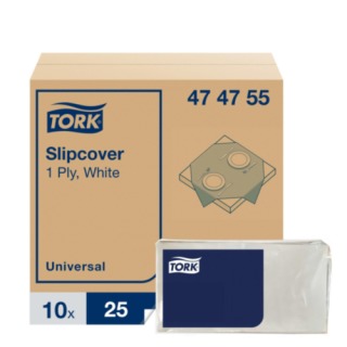 Slip Covers Paper Embossed White (10x25)