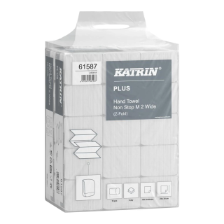 Katrin Plus Z-fold Paper Towels M2 WIDE 160 Sheets 2-Ply (15x160)