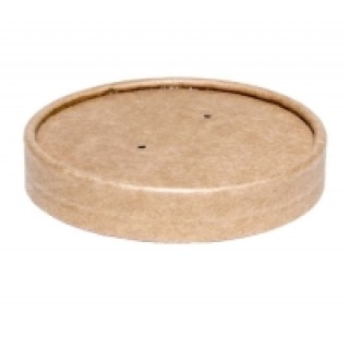 SMALL KRAFT VENTED PAPER LIDS FOR SOUP CONTAINERS
