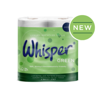 Whisper Green 2ply Toilet Roll 100% Recycled (10x4)