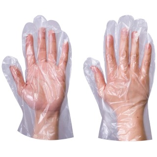 Polythene Disposable Gloves Clear