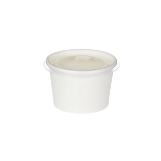 4oz White Portion Pot and Clear Lid Combi (250)