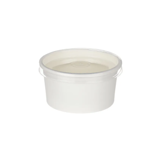 7oz White Portion Pot and Clear Lid Combi (250)