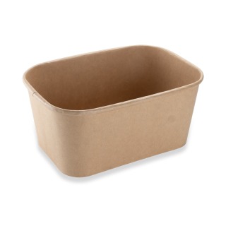 Kraft Rectangular Container 1000ml (x300)