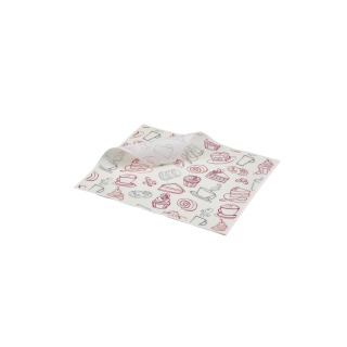 Greaseproof Paper Coffee And Cake 20 x 25cm (1000)